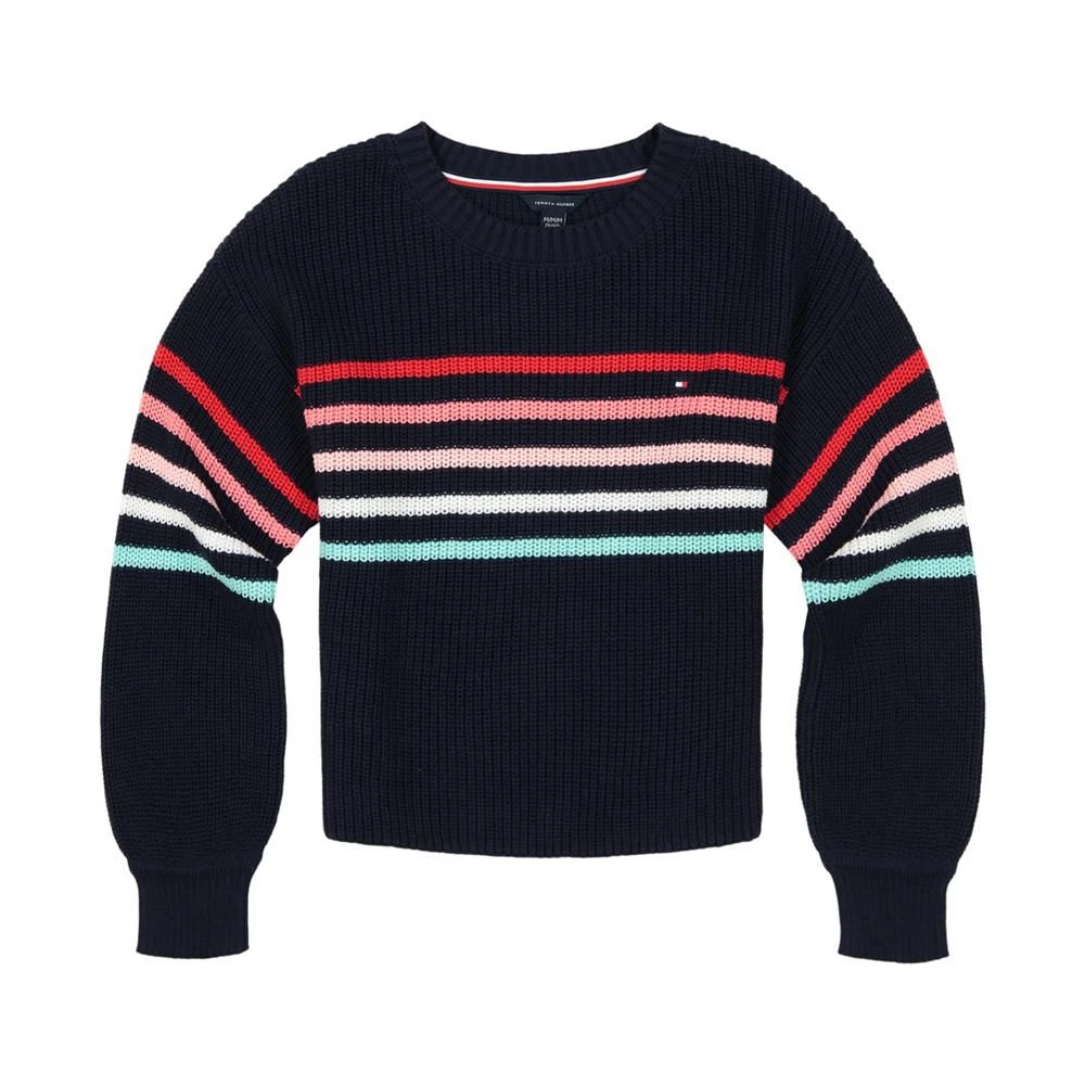 商品Tommy Hilfiger|Big Girls Multicolor Stripe Sweater,价格¥129,第1张图片