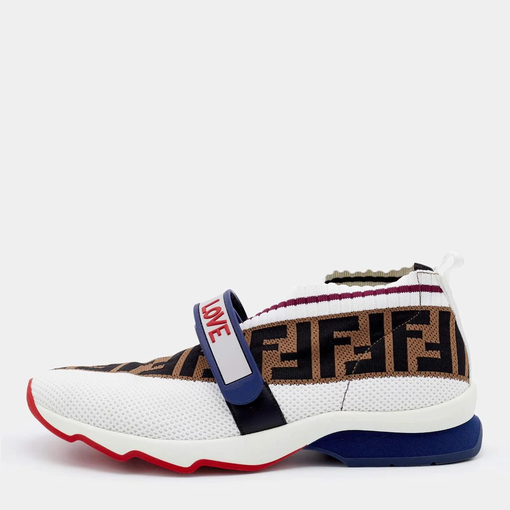 商品[二手商品] Fendi|Fendi Multicolor Knit Fabric Rockoko Sneakers Size 39,价格¥3213,第1张图片