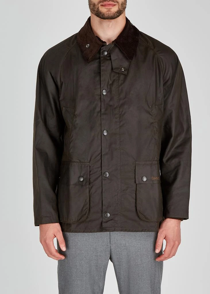 商品Barbour|Bedale dark olive waxed cotton jacket,价格¥2527,第2张图片详细描述