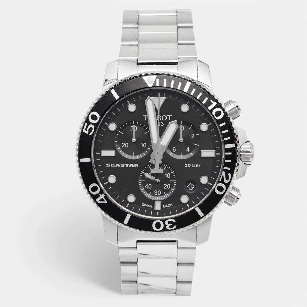 商品[二手商品] Tissot|Tissot Black Stinless Steel Seastar 1000 T120.417.11.051.00 Men's Wristwatch 45.50 mm,价格¥1965,第1张图片