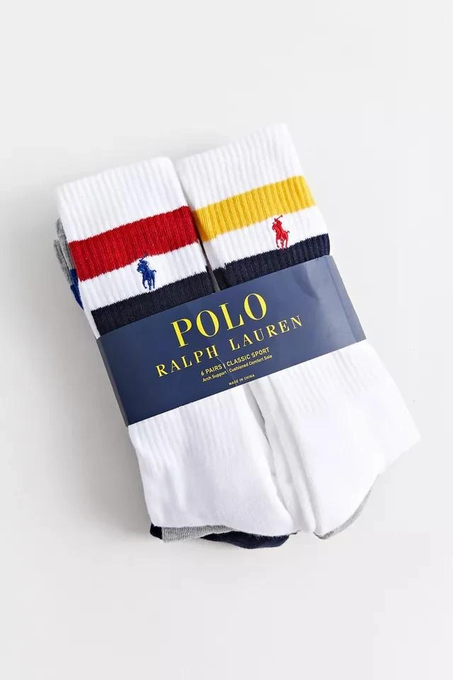 商品Ralph Lauren|Polo Ralph Lauren Double Stripe Sock 6-Pack,价格¥218,第1张图片