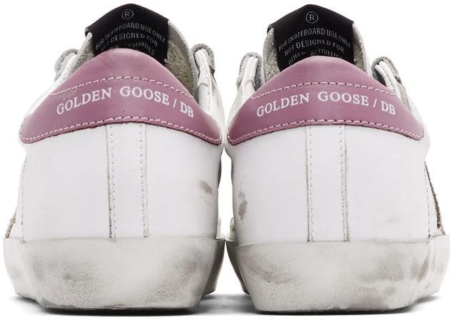 商品Golden Goose|SSENSE Exclusive White & Pink Superstar Sneakers,价格¥4816,第4张图片详细描述