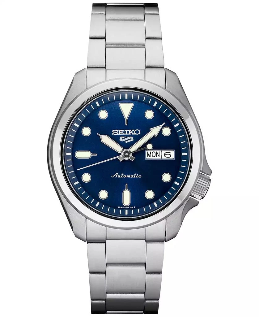 商品Seiko|Men's Automatic 5 Sports Stainless Steel Bracelet Watch 43mm,价格¥2184,第1张图片