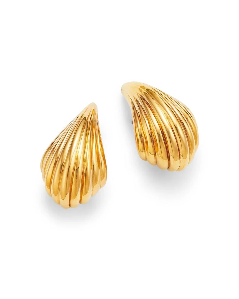 商品Bloomingdale's Fine Collection|Bloomingdale's Polished Shrimp Design Electroform Stud Earrings in 14K Yellow Gold,价格¥6618,第1张图片