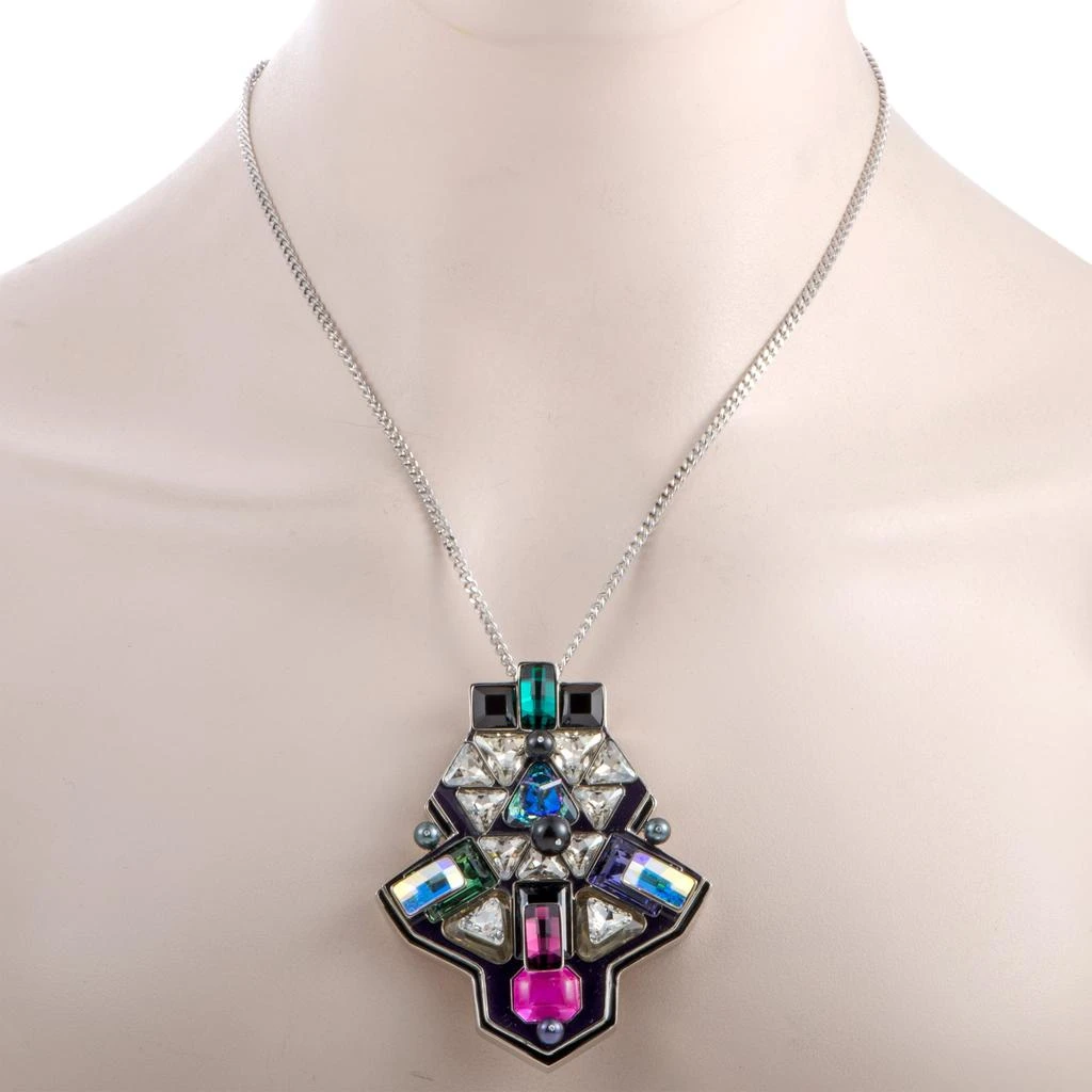 商品Swarovski|Swarovski Buzz Multicolor Geometric Crystal Pendant Long Chain Necklace,价格¥319,第4张图片详细描述