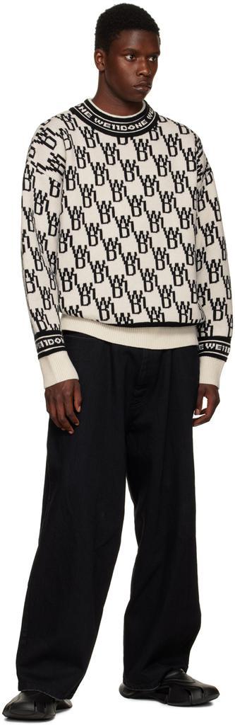 商品We11done|Beige Jacquard Sweater,价格¥1824,第6张图片详细描述