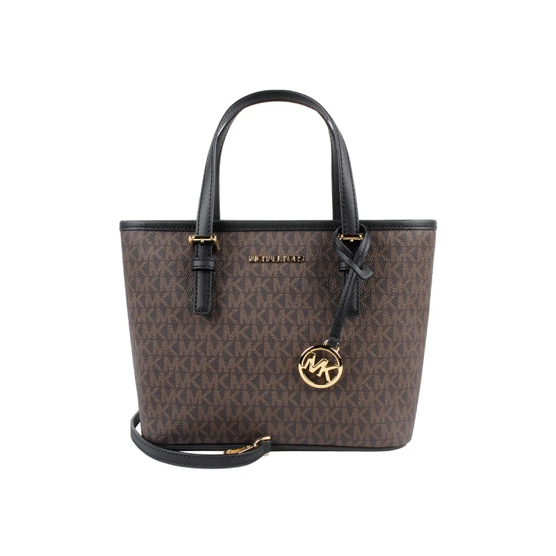 商品[国内直发] Michael Kors|Michael Kors女款手提单肩斜挎包 深棕色拼色 35T9GTVT0B BROWN BLK,价格¥1131,第1张图片