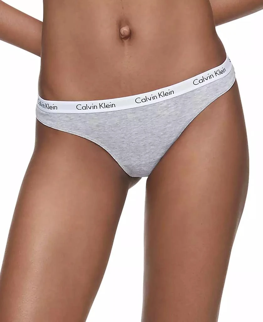 商品Calvin Klein|Carousel Cotton 3-Pack Thong Underwear QD3587,价格¥147,第2张图片详细描述