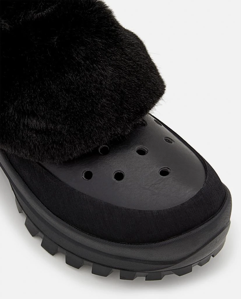商品Stella McCartney|TRACE RUBBER AND FAUX SHEARLING SLIPPERS,价格¥2742,第4张图片详细描述
