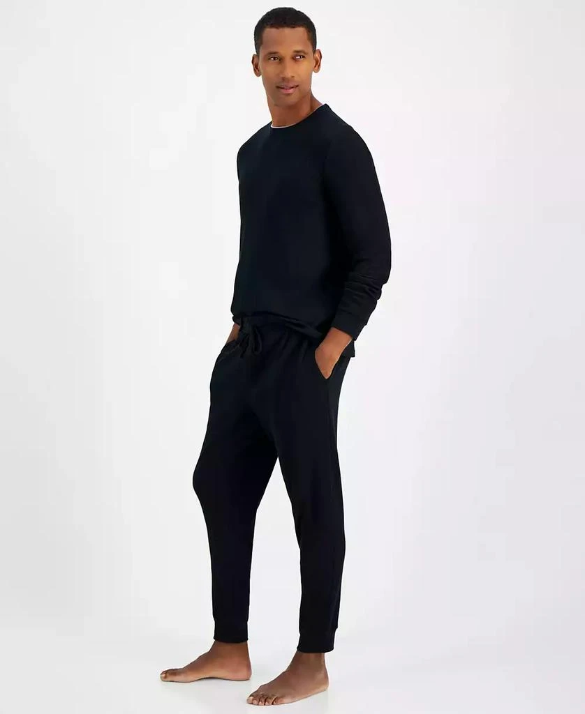 商品Club Room|Men's Waffle Long-Sleeve T-Shirt & Pajama Pant Set, Created for Macys,价格¥150,第3张图片详细描述