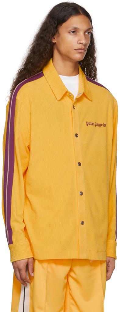 Yellow & Purple Corduroy Track Shirt商品第2张图片规格展示