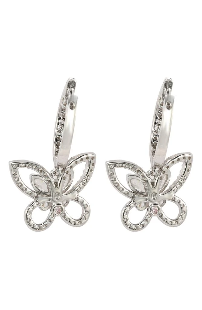 商品Suzy Levian|Sterling Silver Pavé CZ Butterfly Drop Earrings,价格¥1005,第2张图片详细描述