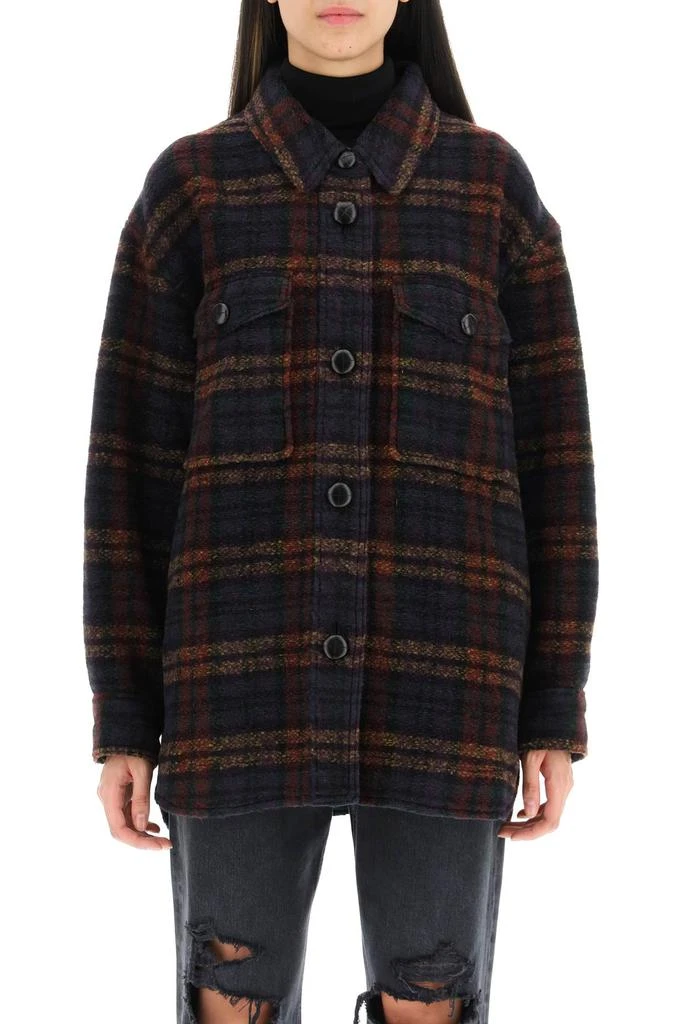 商品Isabel Marant Étoile|Isabel marant etoile 'harveli'  wool blend checkered coat,价格¥2814,第2张图片详细描述