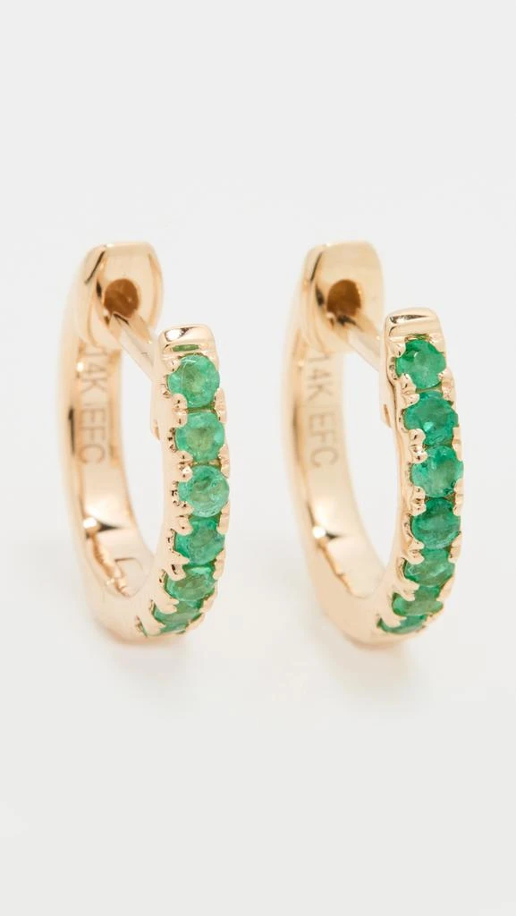 商品Effy|EF Collection 14K 金绿宝石迷你贴耳耳环,价格¥6584,第2张图片详细描述