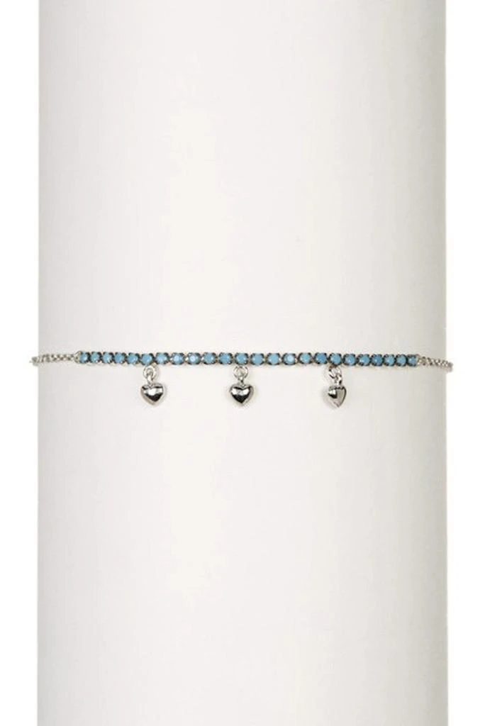 商品ADORNIA|Turquoise Hanging Hearts Bracelet silver,价格¥442,第1张图片