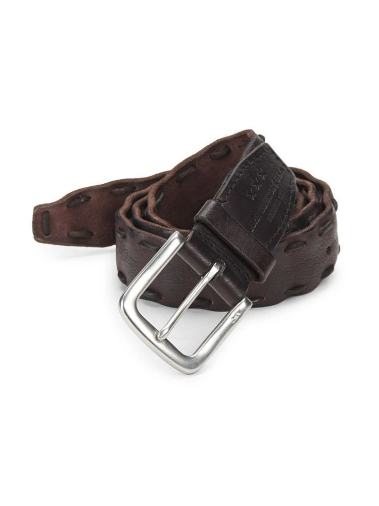 商品John Varvatos|Pick-Stitch Leather Belt,价格¥287,第1张图片