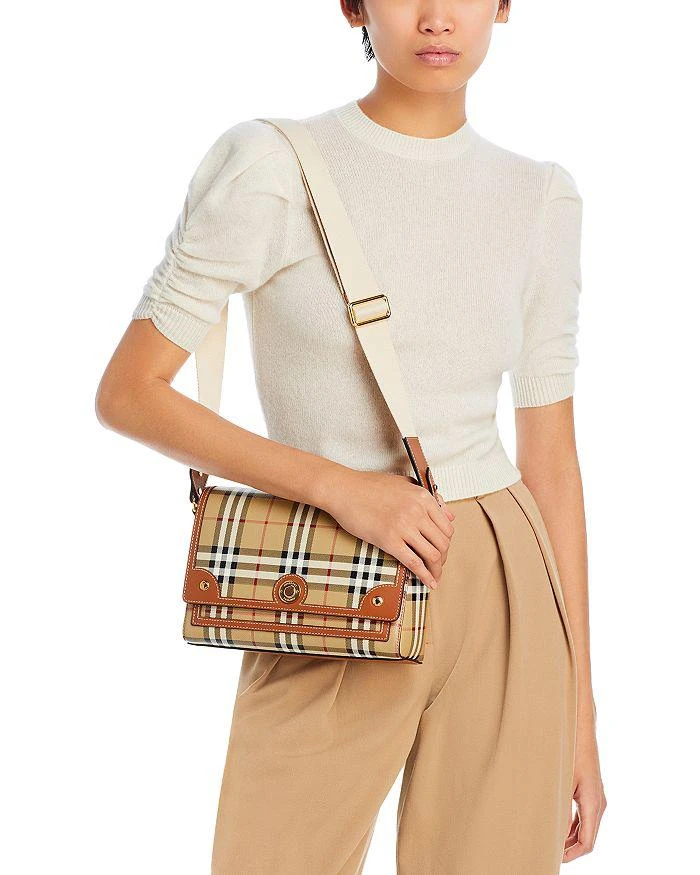 商品Burberry|Check & Leather Note Crossbody Bag,价格¥13314,第2张图片详细描述