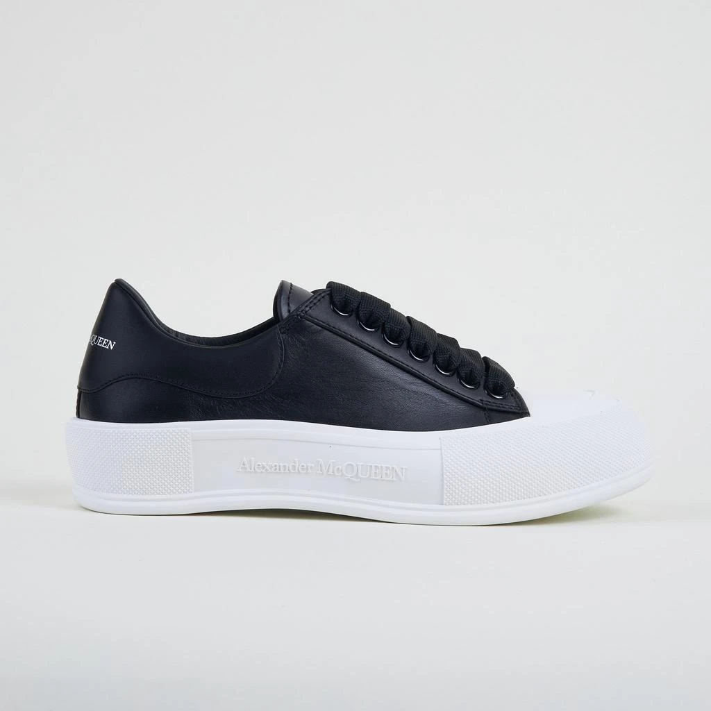 商品Alexander McQueen|Alexander Mcqueen Womens Deck Plimsoll Black Sneakers,价格¥2654,第1张图片