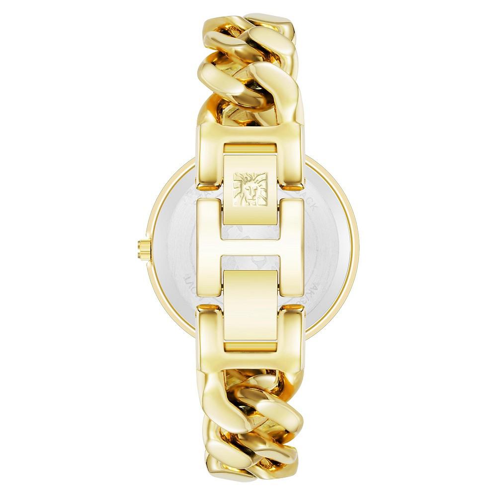 Women's Three-Hand Quartz Gold-Tone Alloy Chain Bracelet Watch, 34mm商品第3张图片规格展示