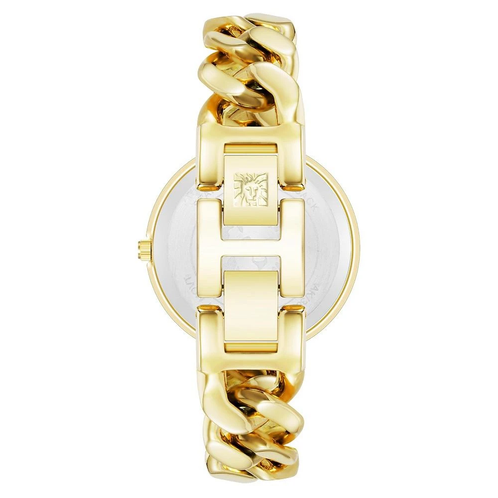 商品Anne Klein|Women's Three-Hand Quartz Gold-Tone Alloy Chain Bracelet Watch, 34mm,价格¥822,第3张图片详细描述