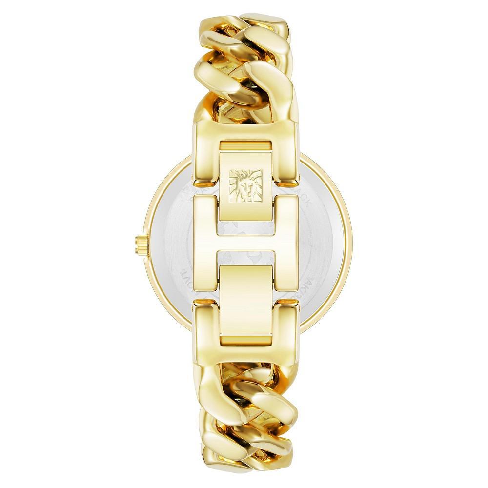 商品Anne Klein|Women's Three-Hand Quartz Gold-Tone Alloy Chain Bracelet Watch, 34mm,价格¥485,第5张图片详细描述