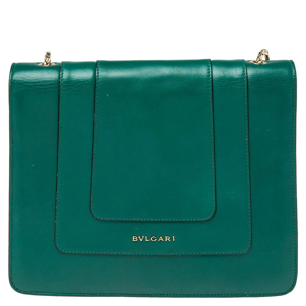 商品[二手商品] BVLGARI|Bvlgari Green Leather Small Serpenti Forever Shoulder Bag,价格¥7270,第4张图片详细描述