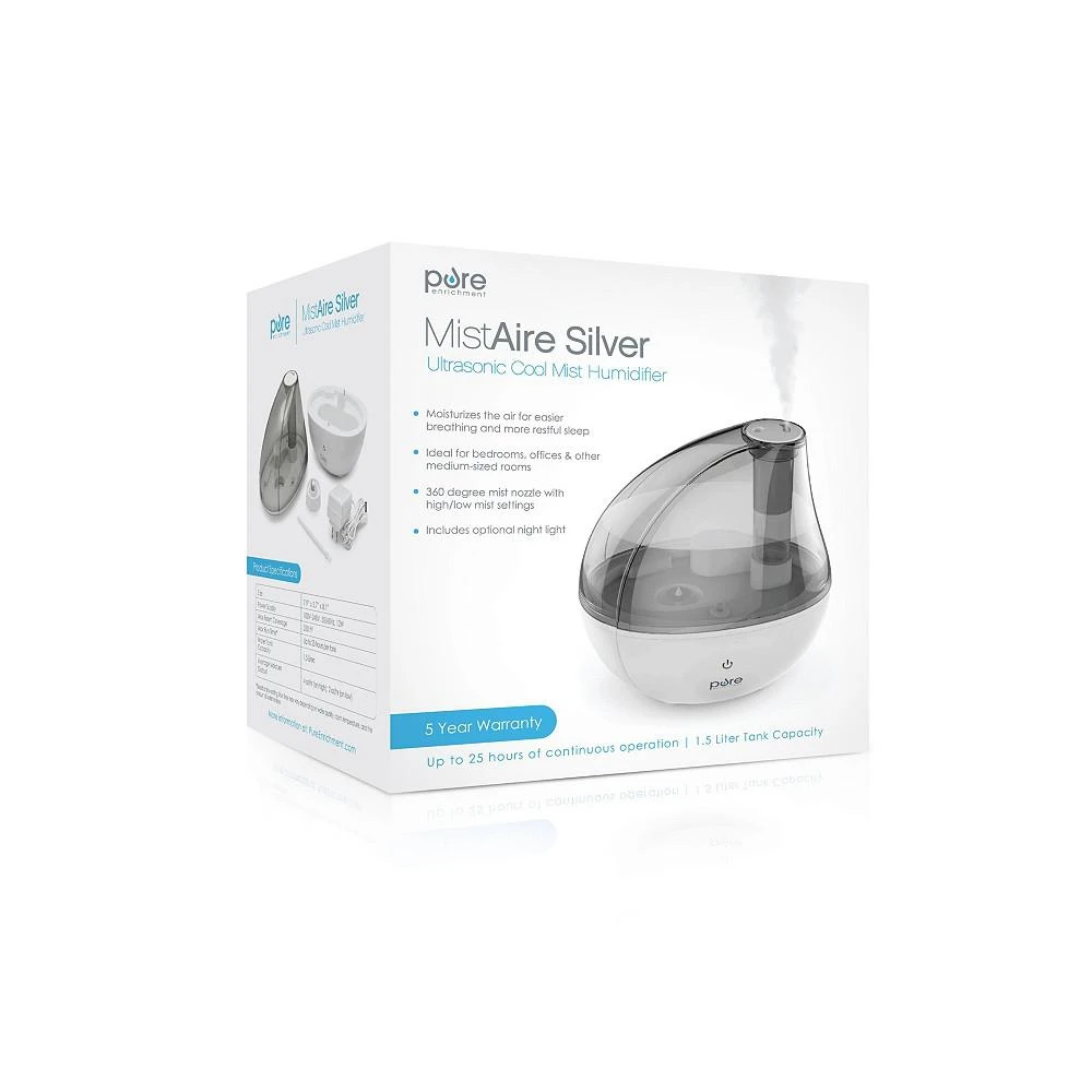商品Pure Enrichment|MistAire Silver Ultrasonic Cool Mist Humidifier,价格¥380,第5张图片详细描述