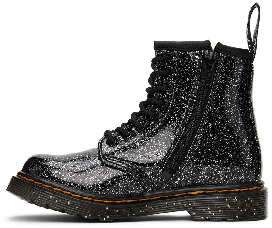 商品Dr. Martens|Kids Black Glitter 1460 Little Kids Boots,价格¥439,第3张图片详细描述