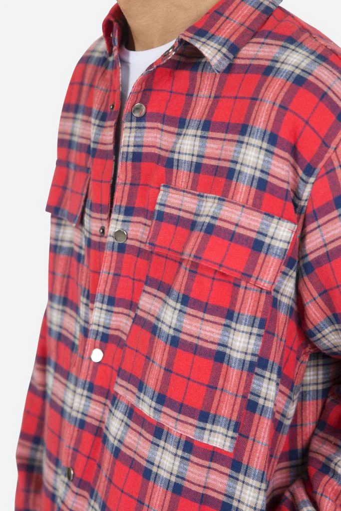 Plaid Work Jacket - Red/Blue 商品