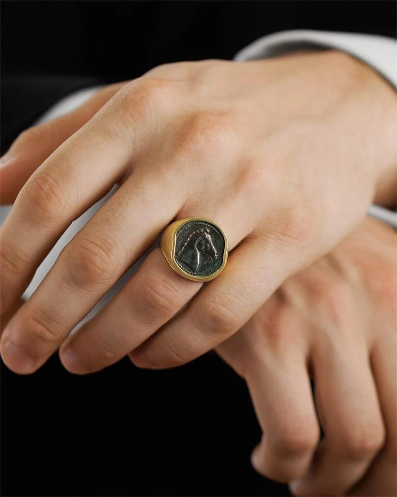 商品Jorge Adeler|Men's 18K Yellow Gold Carthage Horse Coin Ring,价格¥70014,第2张图片详细描述