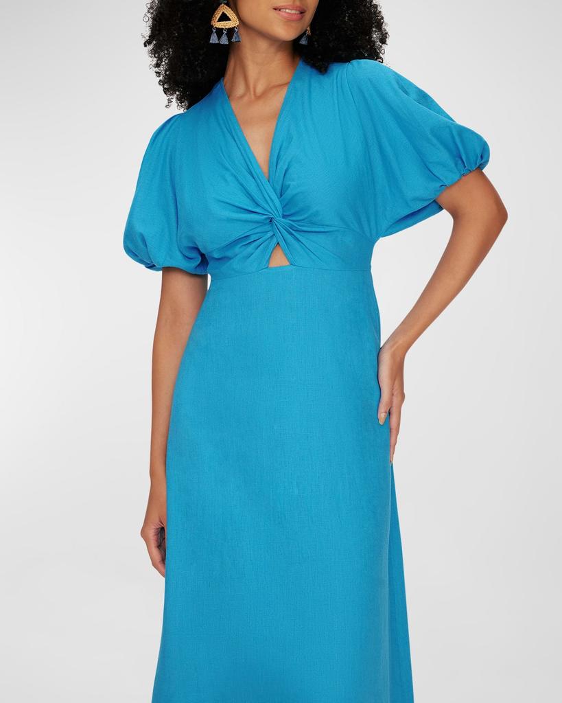 green emerald velvet dress Classical Ruffles Sleeve Ruched Empire Waist Midi Length Chiffon Dress