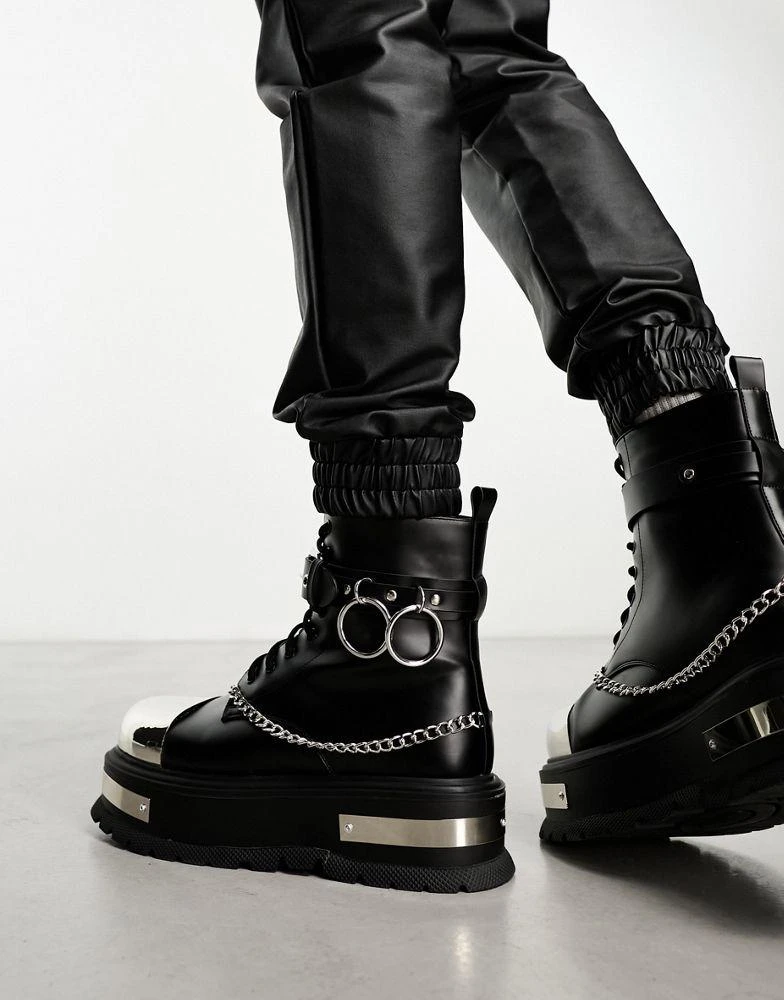 商品Koi Footwear|KOI Borin hardward extreme platform boots in black,价格¥1140,第2张图片详细描述