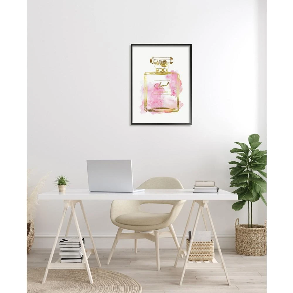 商品Stupell Industries|Glam Perfume Bottle Gold-Tone Pink Black Framed Giclee Texturized Art, 24" x 30",价格¥1387,第2张图片详细描述