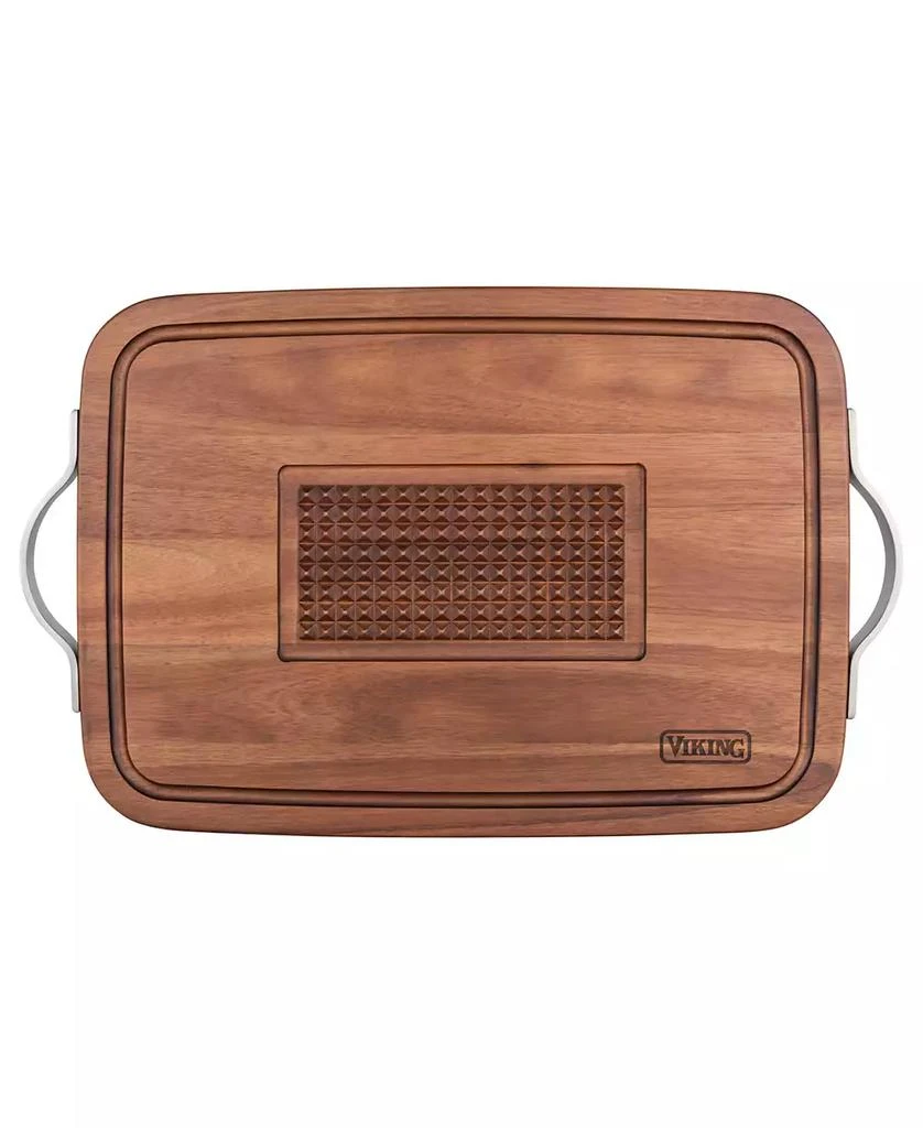 商品VIKING|Acacia Carving Board with Juice Well and Metal Handles,价格¥1249,第2张图片详细描述