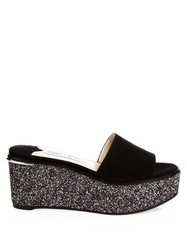 商品Jimmy Choo|Deedee Glitter Wedge Slides,价格¥1574,第5张图片详细描述