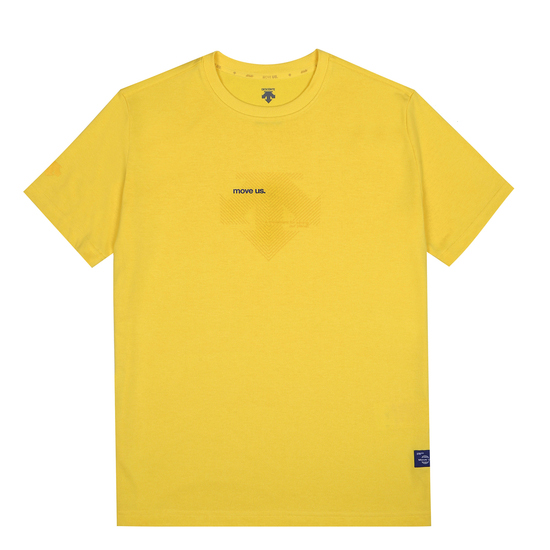 【享贝家】DESCENTE 迪桑特 线条纹标短袖T恤 SM323UTS76-UYEL 黄色（现采购商品，下单后12天内发货）商品第1张图片规格展示
