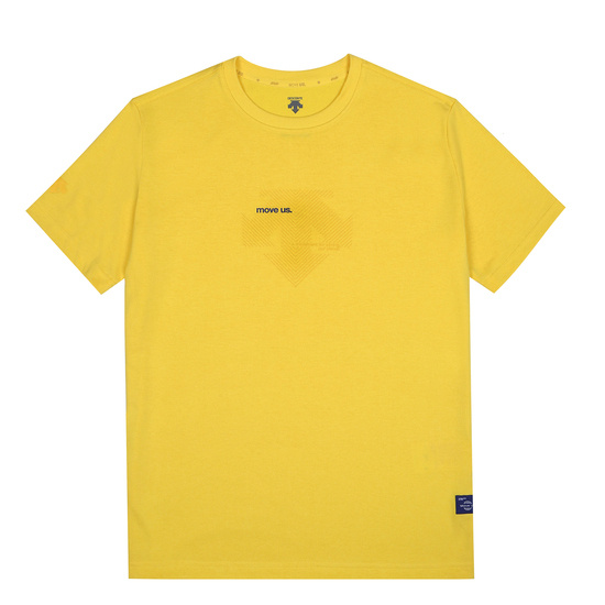 商品DESCENTE|【享贝家】DESCENTE 迪桑特 线条纹标短袖T恤 SM323UTS76-UYEL 黄色（现采购商品，下单后12天内发货）,价格¥369,第1张图片
