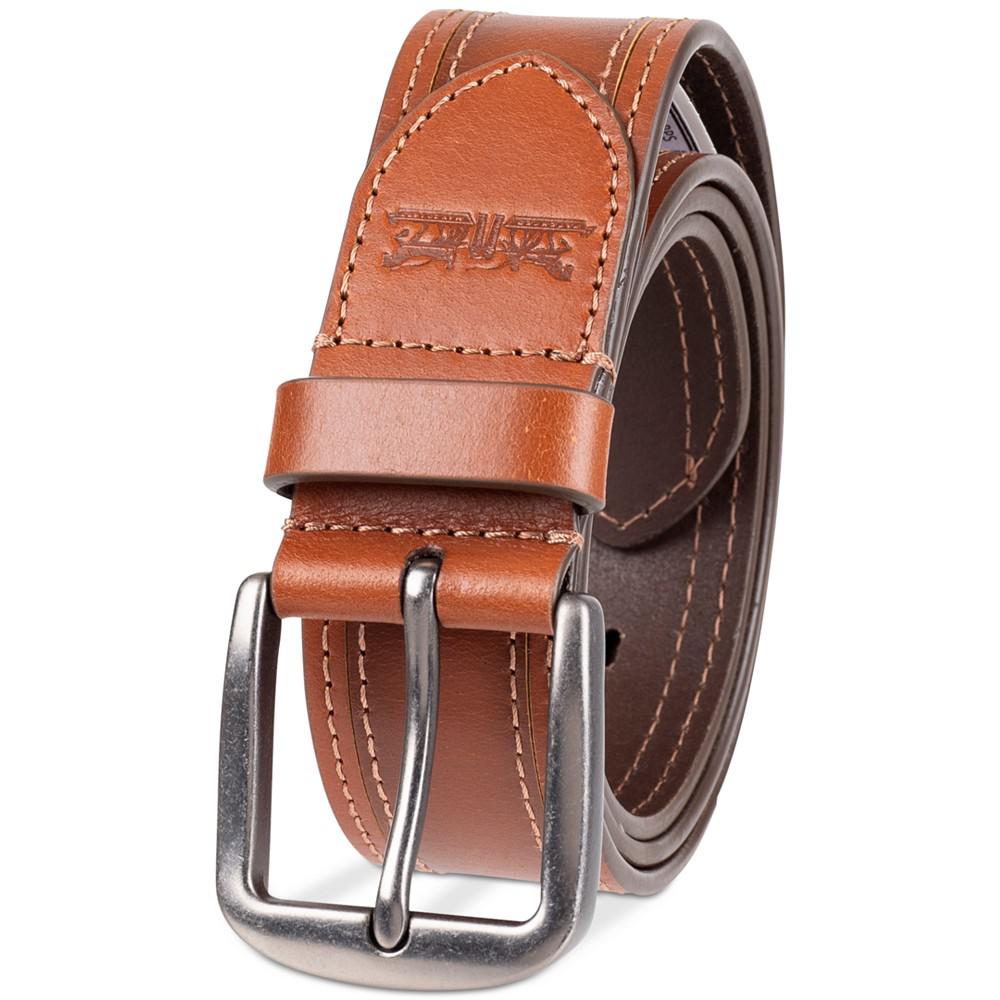 Men's Stitched Leather Belt商品第2张图片规格展示