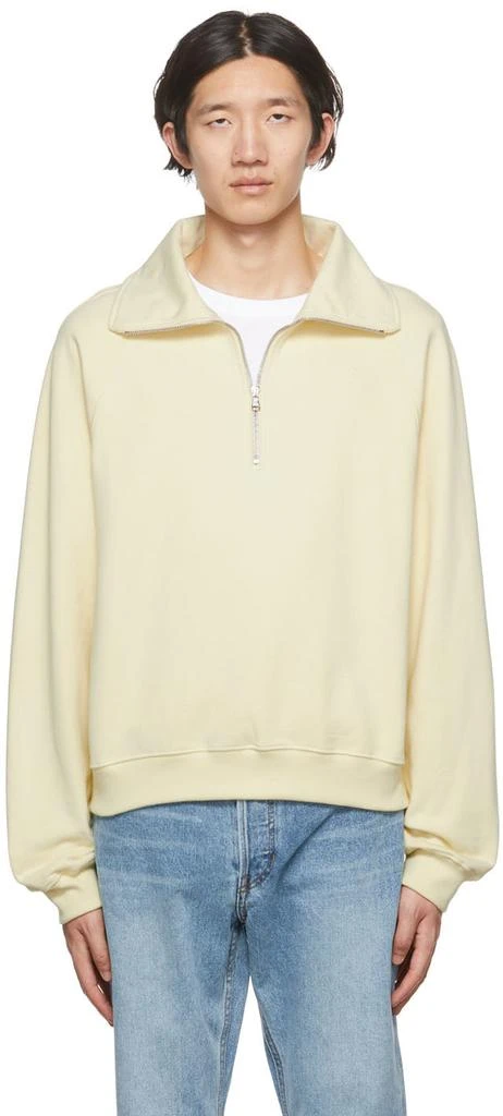 商品Recto|SSENSE Exclusive Yellow Half-Zip Sweater,价格¥472,第1张图片