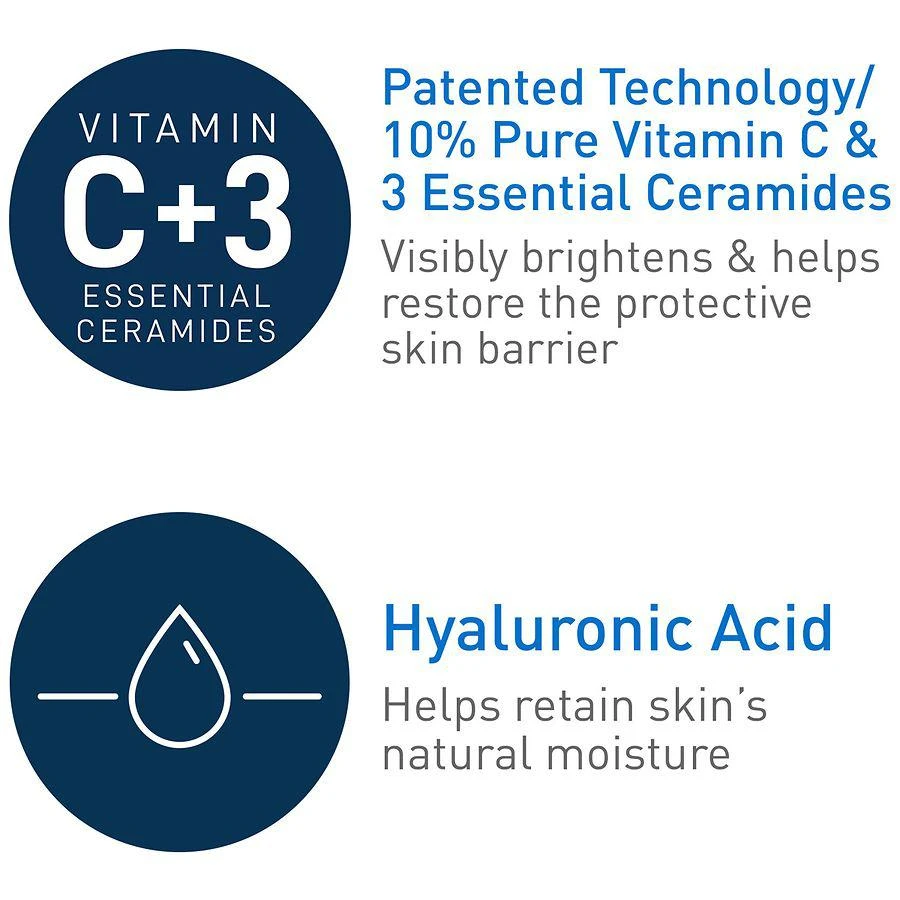 商品CeraVe|Vitamin C Face Serum, Skin Brightening Serum with Hyaluronic Acid,价格¥234,第5张图片详细描述