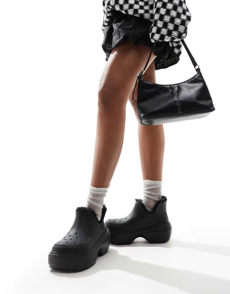 Crocs Crocs stomp lined shorty boot in black - Boots