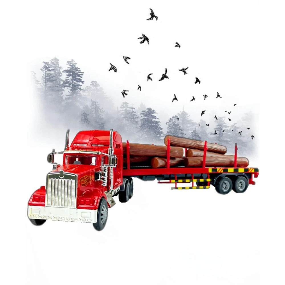 商品Big Daddy|Mag-Genius Big-Daddy Big Rig Lumber Truck with 6 Piece Lumber Toy,价格¥152,第5张图片详细描述