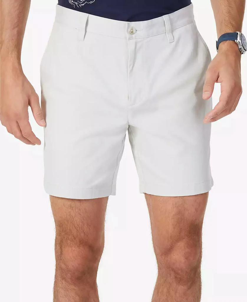 商品Nautica|Men's Classic-Fit Stretch Flat-Front 6" Chino Deck Shorts,价格¥266,第1张图片