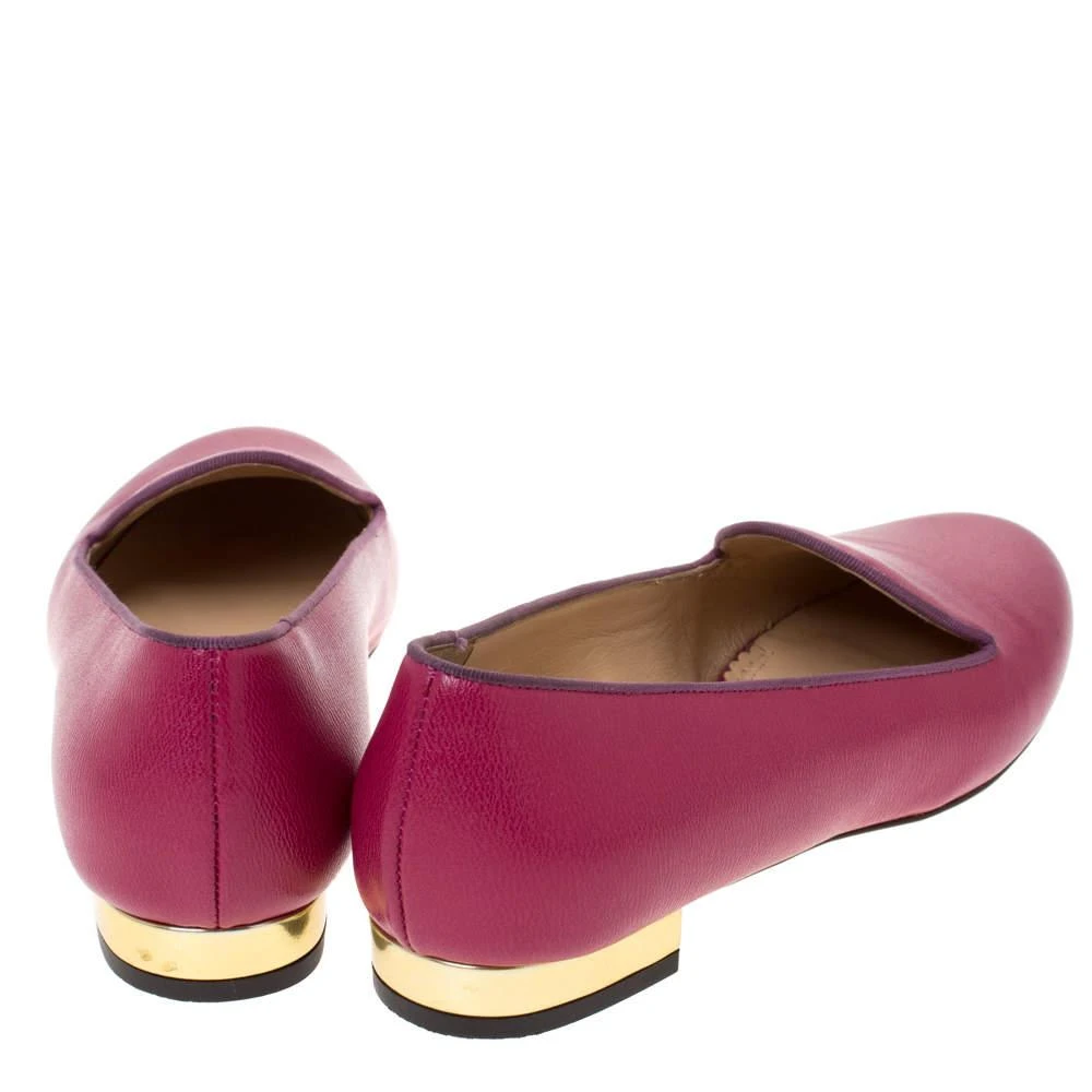商品[二手商品] Charlotte Olympia|Charlotte Olympia Pink Leather Loafers Size 37.5,价格¥866,第5张图片详细描述