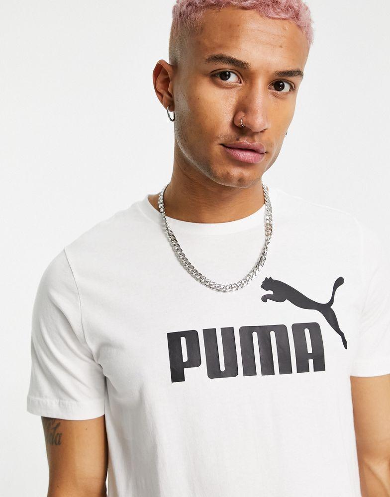 商品Puma|Puma Essentials large logo short sleeved t-shirt in white,价格¥122,第1张图片