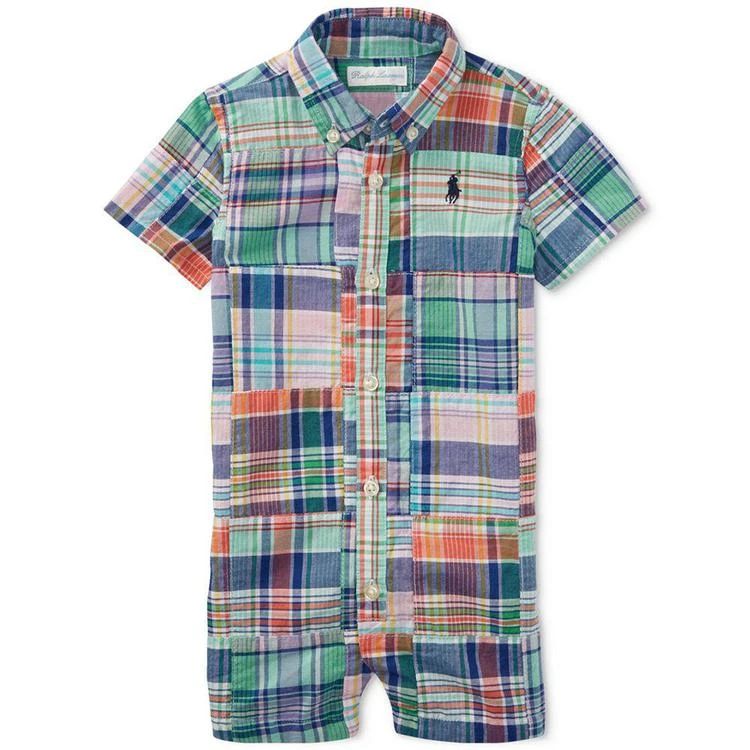 商品Ralph Lauren|Madras Cotton Romper, Baby Boys,价格¥334,第1张图片