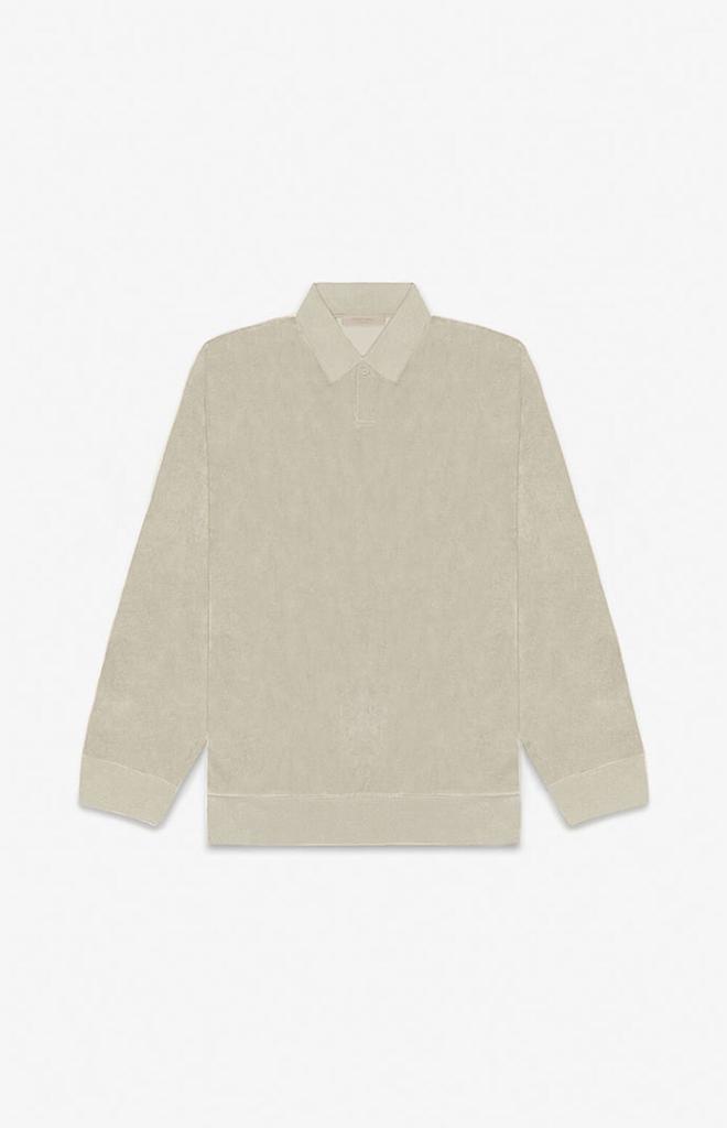 商品Essentials|Women's Smoke Velour Long Sleeve Polo Sweatshirt,价格¥538,第1张图片