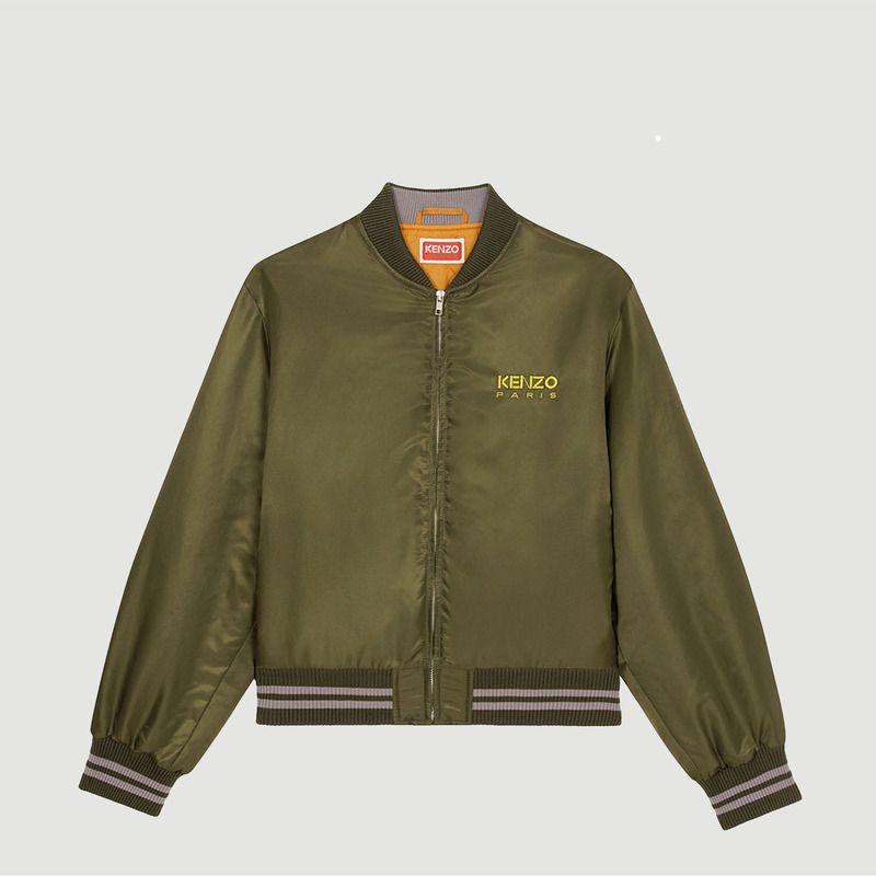 Bomber jacket with logo Dark khaki Kenzo商品第1张图片规格展示