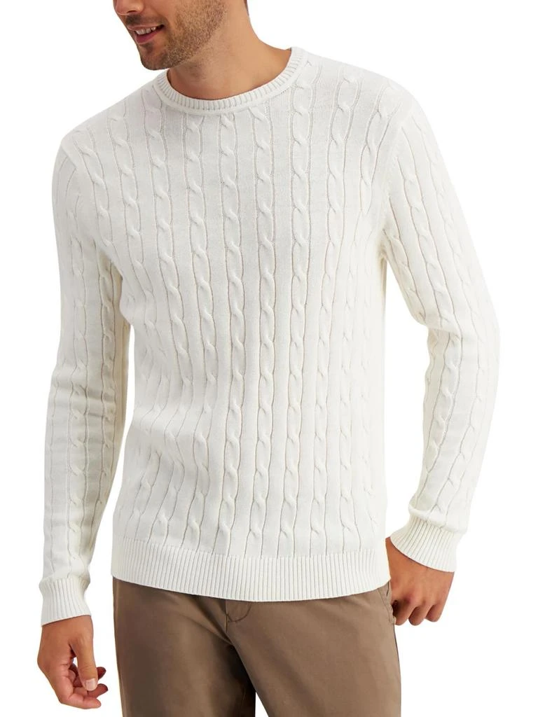 商品Club Room|Mens Cable-Knit Crewneck Sweater,价格¥191,第1张图片