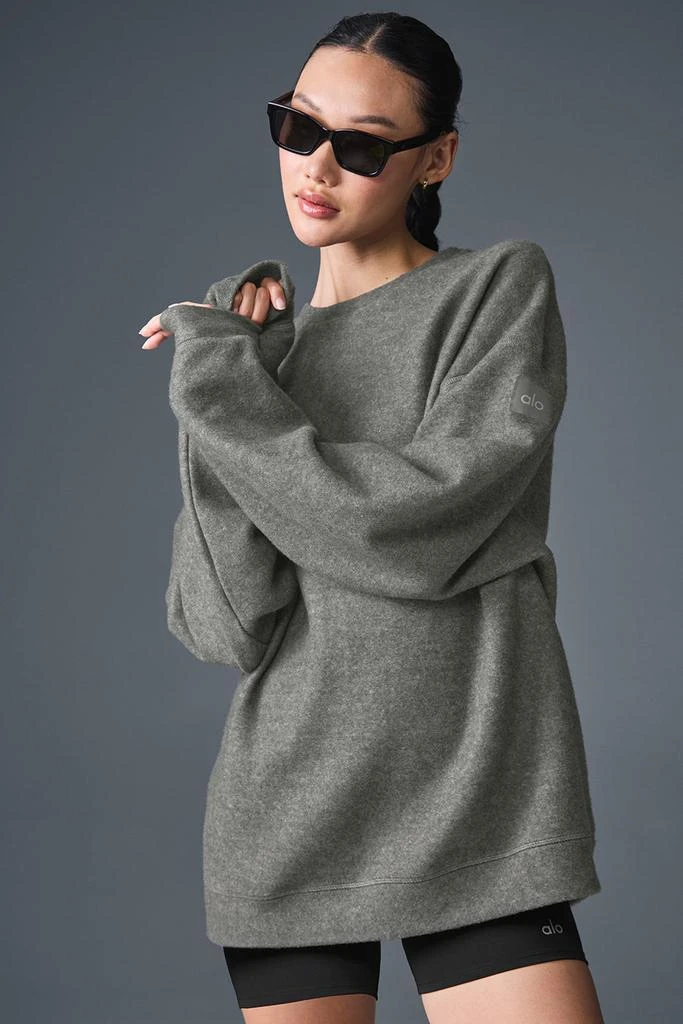 商品Alo|Triumph Restore Crew Neck Sweatshirt - Grey Triblend,价格¥660,第1张图片